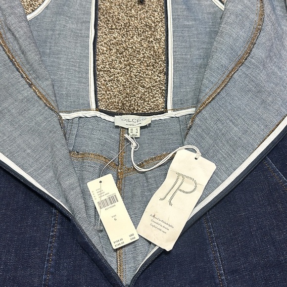 Pilcro by Anthropologie Modern Sportsuit romper denim jumpsuit size 6 women’s - Picture 10 of 16